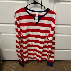 Target Men’s Long Sleeve Shirt Size Large “Red Stripe” New With Tags
